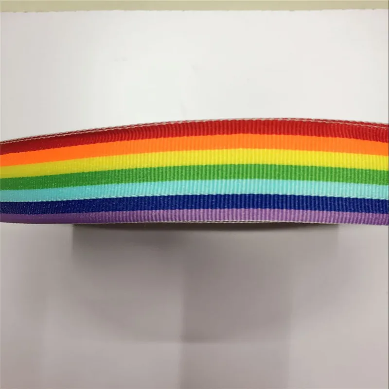 

3.8CM Colorful rainbow ribbon ribbon bow hair accessories Ribbon clothing materials two meters