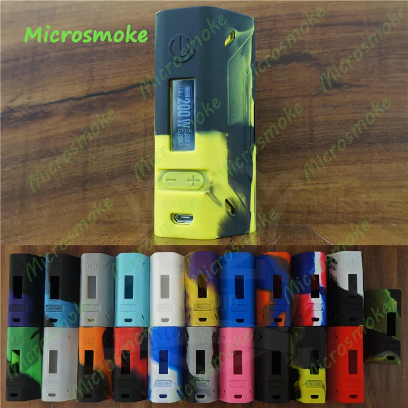 

Smoant Battlestar 200W TC Mod Silicone Case Skin thicker cover wrap Vaporizer Accessories 19 Colors Choice Free Shipping
