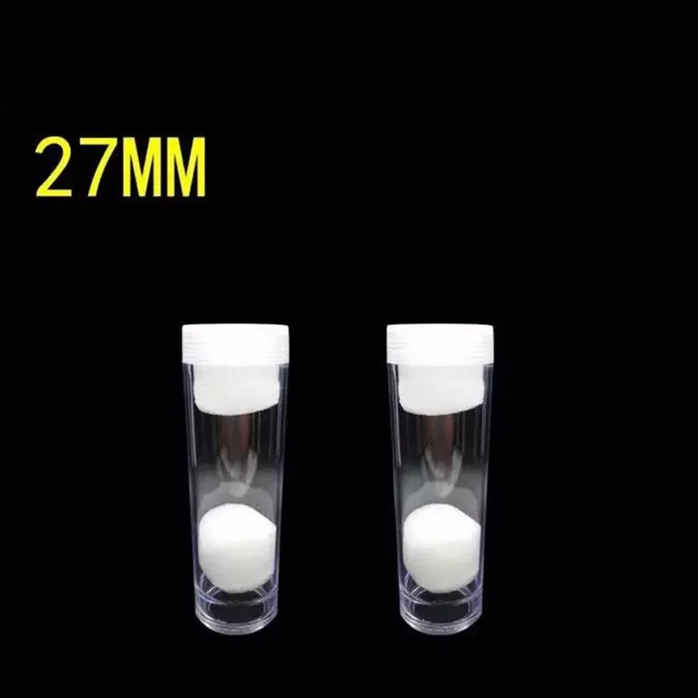 

27mm Clear Protective Tube Holder Plastic Coins Storage Tube Coins Collect Protect Prevent Damage Gross Ware Tool