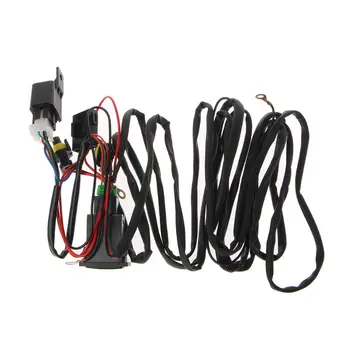 

Universal 12V 40A Relay Wiring Harness With On/Off Switch Kit For Car LED Fog Light Automobiles Cables Adapters Sockets
