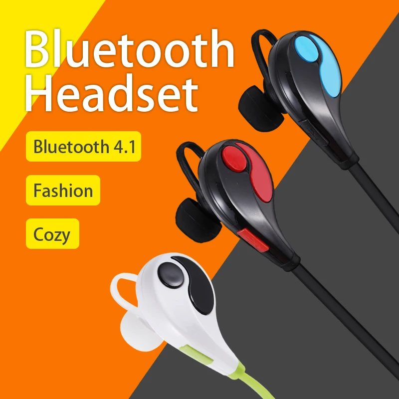 

Bluetooth Headset Sport Running Headphones Stereo Wireless In-Ear Earphone With Mic Multi-point Handfree Mp3 Player Q21