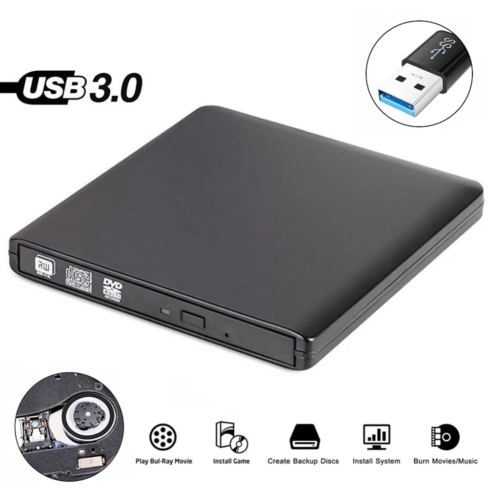 Внешний проигрыватель с USB 3 0 CD/DVD оптический привод DVD RW устройство для записи