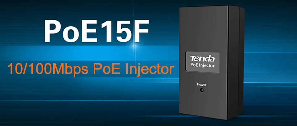Tenda PoE15F 15 Вт RJ45 802.3af PoE Мощность Инжектор адаптер 10/100 Мбит/с Ethernet сетевой коммутатор PoE разветвитель разъема, подключи и играй