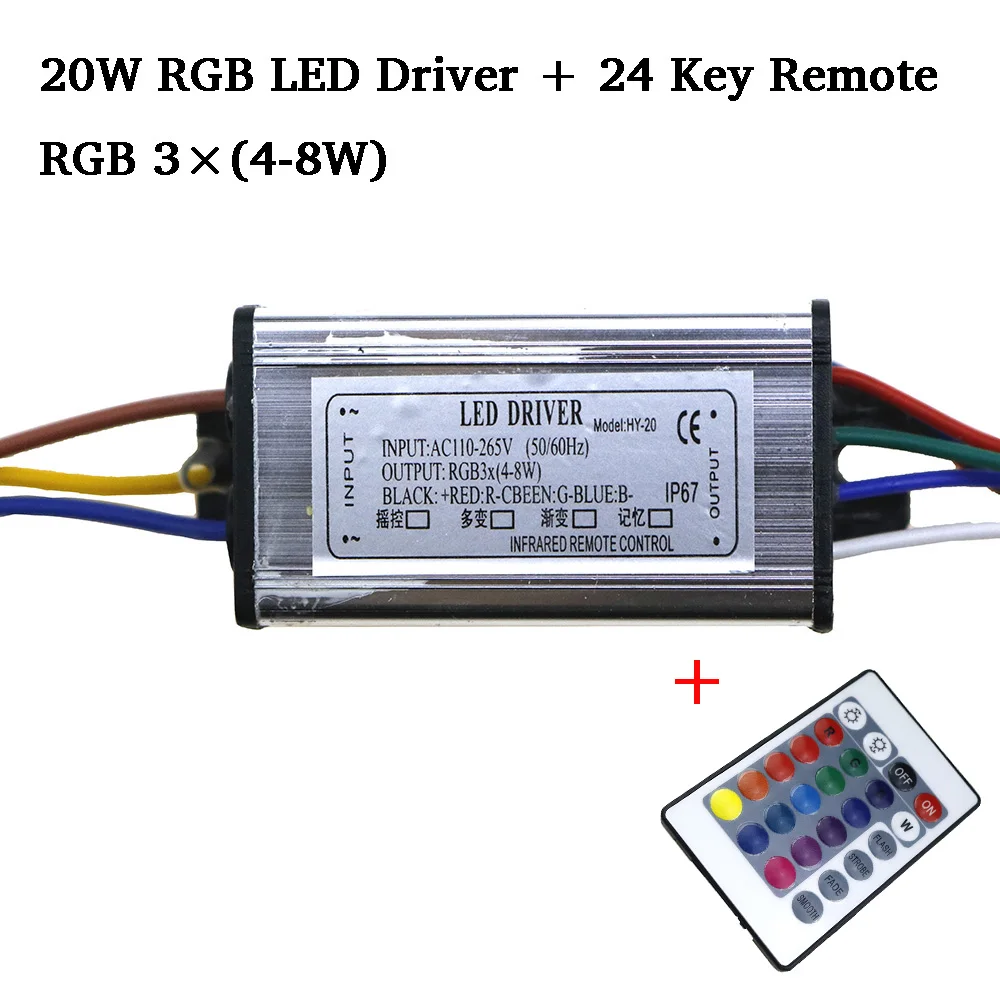 Водонепроницаемый светодиодный драйвер RGB 10 Вт 20 30 50 для светодиодных чипов COB SMD