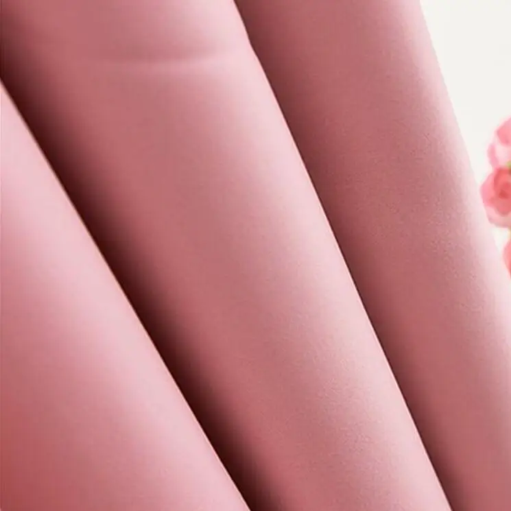Современная затемненная занавеска для гостиной, Сплошная серая оконная занавеска для спальни, занавеска из прозрачной ткани, занавески X432#30 - Цвет: Pink Cloth