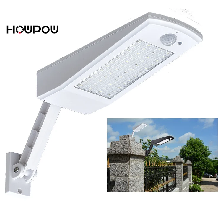 

HOWPOW 900lm Led Solar Light Outdoor Waterproof Lighting For Garden Wall 48 leds Four Modes Rotable Pole Solar Lamp Newest
