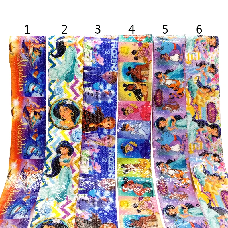 

Free shipping 5 yard custom ribbon cartoon printed sequin ribbon
