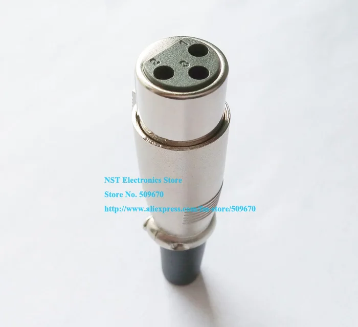 

XLR 3Pin Female Jack MIC Audio Cable Connector with Screw/Free Shipping/5PCS