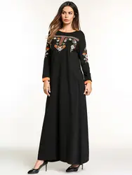 Новинка 2019 года Emboridery платье для женщин дамы Костюмы Арабский кафтан Малазийская абайя Дубай турецкий исламский мусульманский gown5716