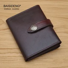 Ретро крышка на паспорте Женская Роскошная натуральная кожа большой емкости защелкивающаяся визитница для карт Прямая