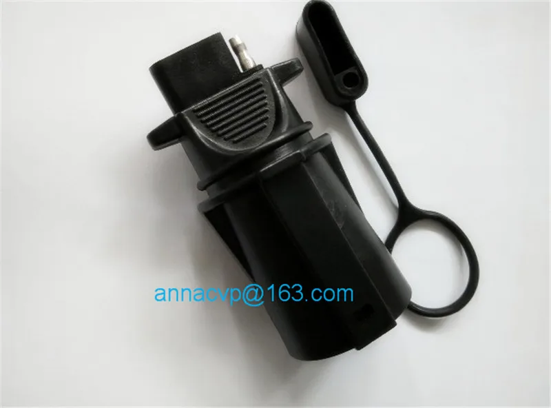 trailer plug adapter adaptor 7 way round RV blade style to 4 way flat adapter 2
