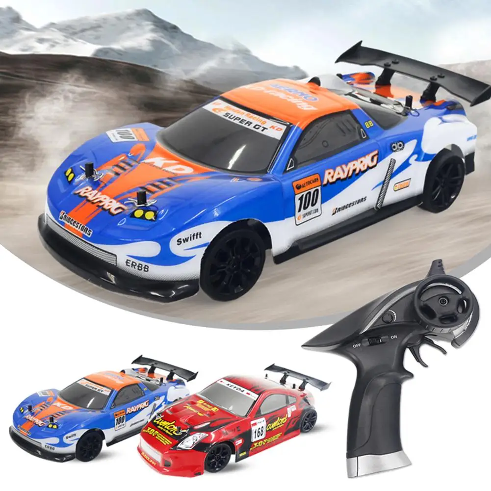 

1 : 18 Road Drift Car Blue Red Remote Control Car Model Realistic Faster Stability Never Fade Moisture-proof Boys' Birthday Gift