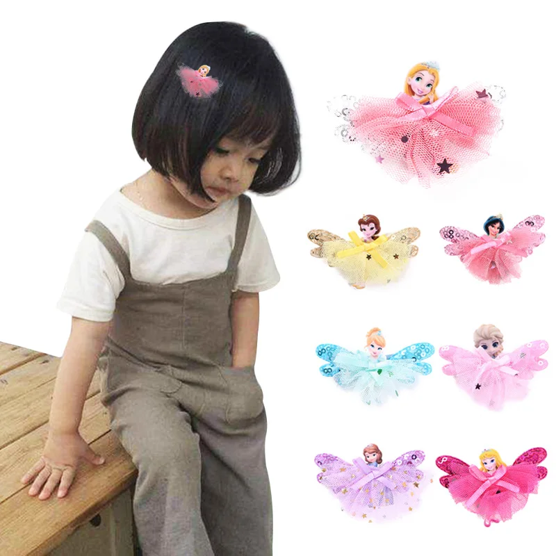 

1Pcs Disney Princess Theme gift Children Headwear Hair Clips Hairbands Hair Accessories Barrettes Bandage party favors