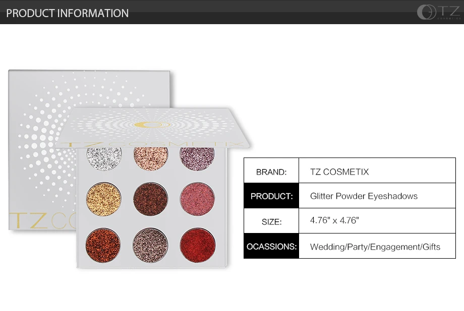 eye shadows press glitter