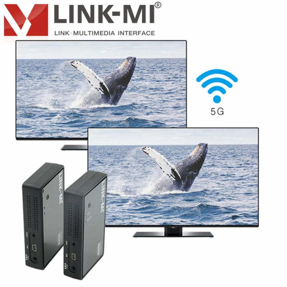 LINK-MI WHD05 10 m-50 m Аудио Видео 5 ГГц беспроводной HDMI передатчик и приемник для Blu-Ray плеера/DVD плеера/ПК/ноутбука/HDTV