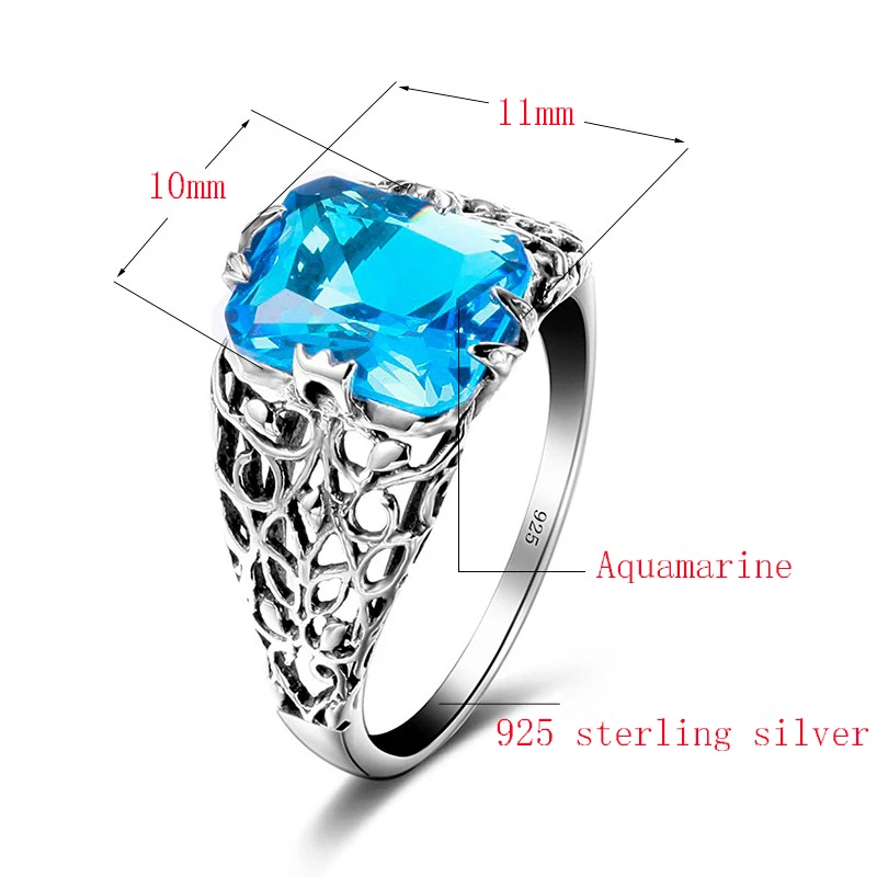 Женское кольцо из серебра 925 пробы с небесно голубым камнем|ring fashion|ring forrings for women |