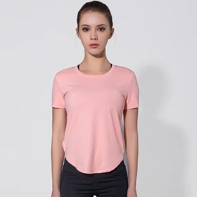 Women Breathable Fitness Running Reflective T shirts  Quick Dry Stretch Tops Sports Tees Short T-shirt Gym Yoga Women’s T-shirt