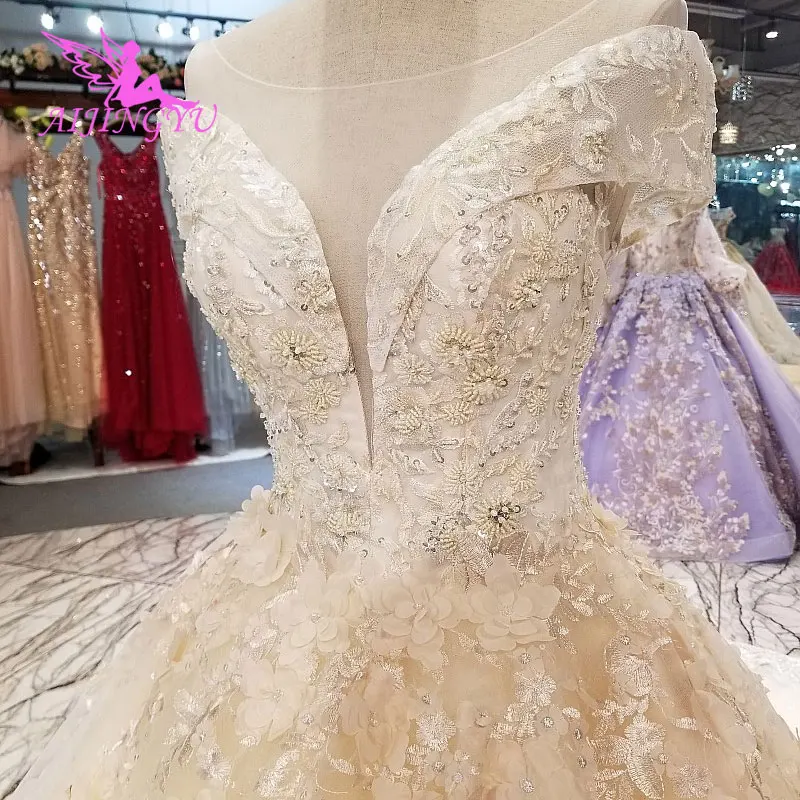 AIJINGYU Muslim Wedding Dubai engagement Gowns Classy Collection