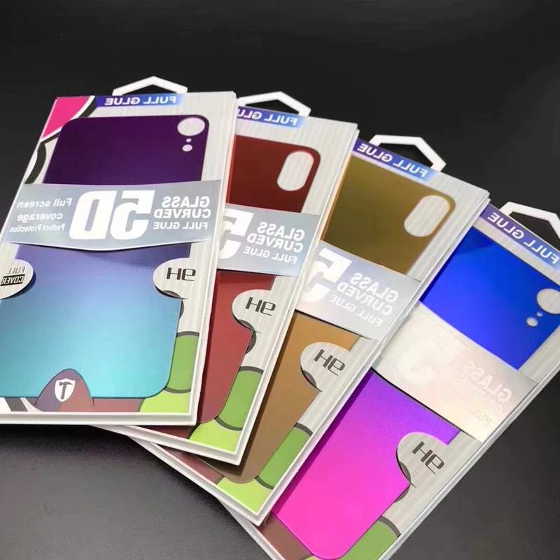 Роскошная цветная задняя пленка для iphone 6s 8 7 plus XS max XR защитное закаленное стекло
