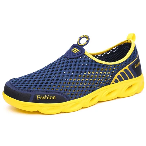 OUKEDI/водонепроницаемая обувь для мужчин и женщин; уличная пляжная нескользящая обувь; обувь для Аква; очень легкая дешевая обувь; - Цвет: Dark Blue