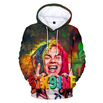 

FADUN TOMMY Hoodies 3D 6ix9ine Printed Sweatshirt Long Sleeve Men Women Clothes 2019 Hot Sale Casual Hip Hop Kpop Streetwear