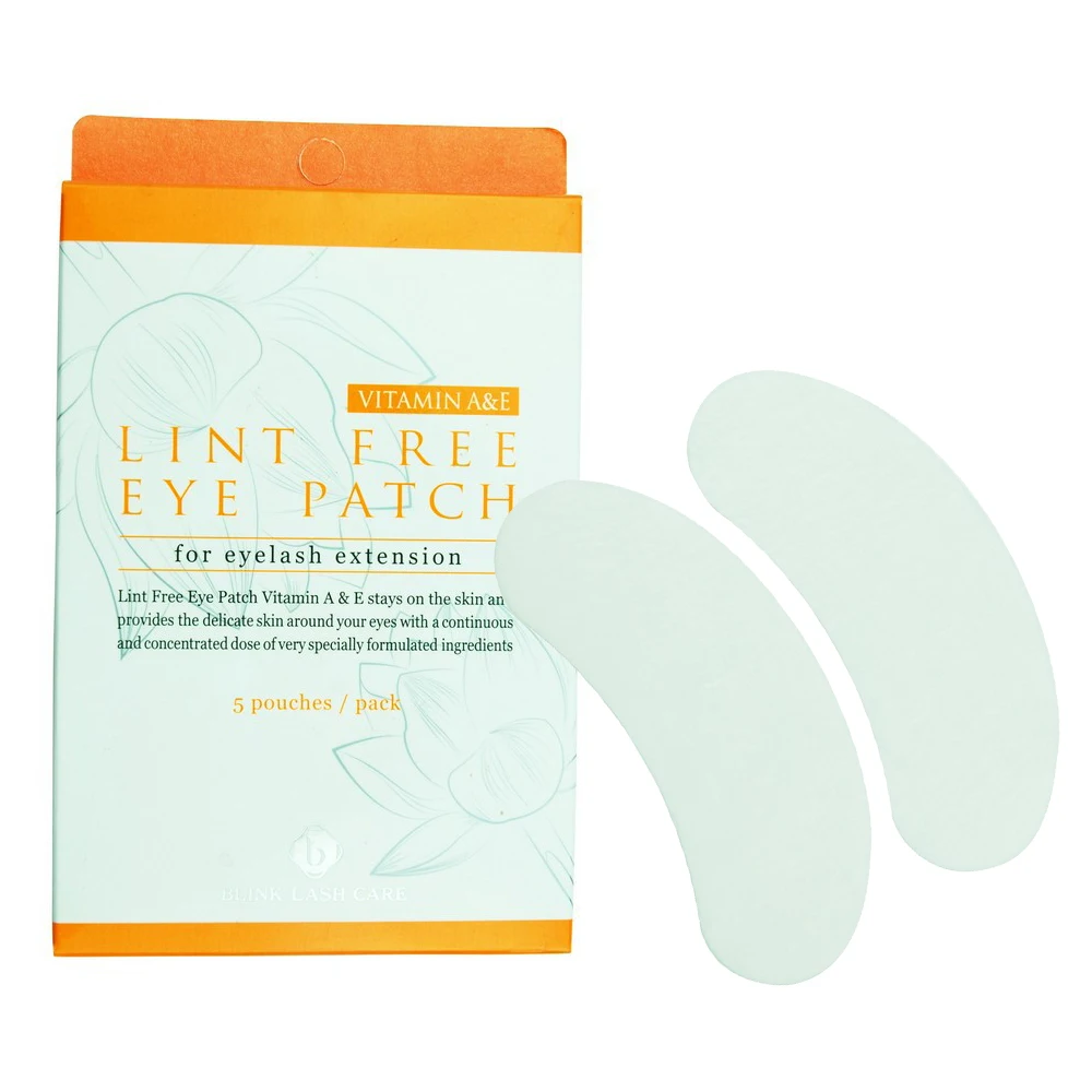 Free Shipping Blink 5pairs Vitamin A&E Lint Free Eye Patch For Eyelash Extension Beauty Make Up