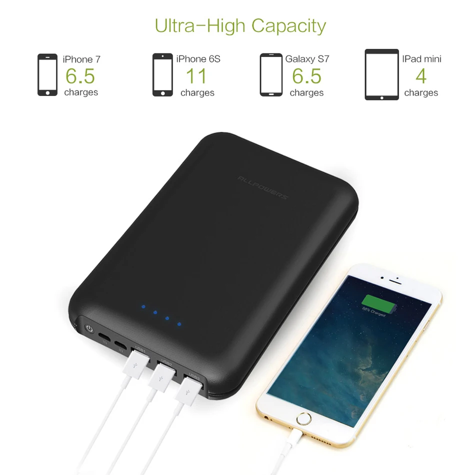 Внешний аккумулятор power Bank 30000 мАч высокого качества зарядное устройство с