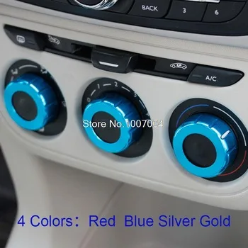 Air conditioner manual knob Car air conditioning Rotary knob decoration ring cover For 2013 2014 Citroen Elysee/ Peugeot 301