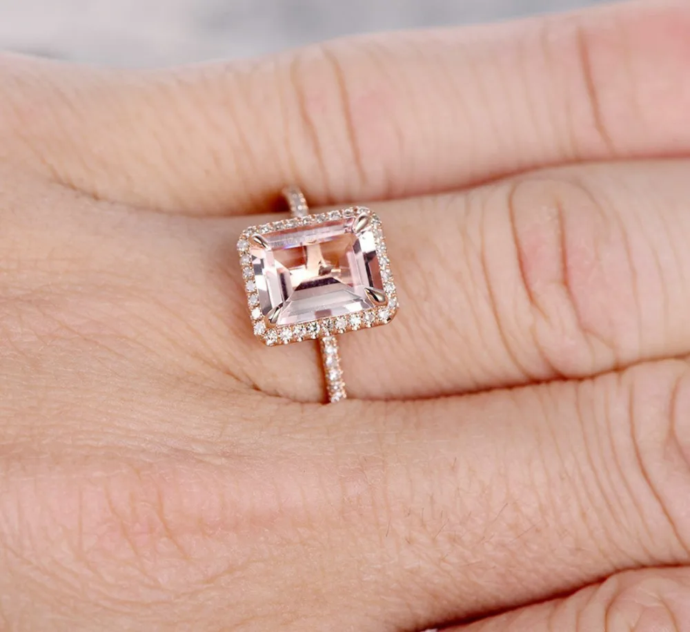 Choucong модное кольцо принцессы, розовое золото, заполненное 2ct Циркон cz, юбилей, обручальное кольцо, кольца для женщин, ювелирный подарок на палец