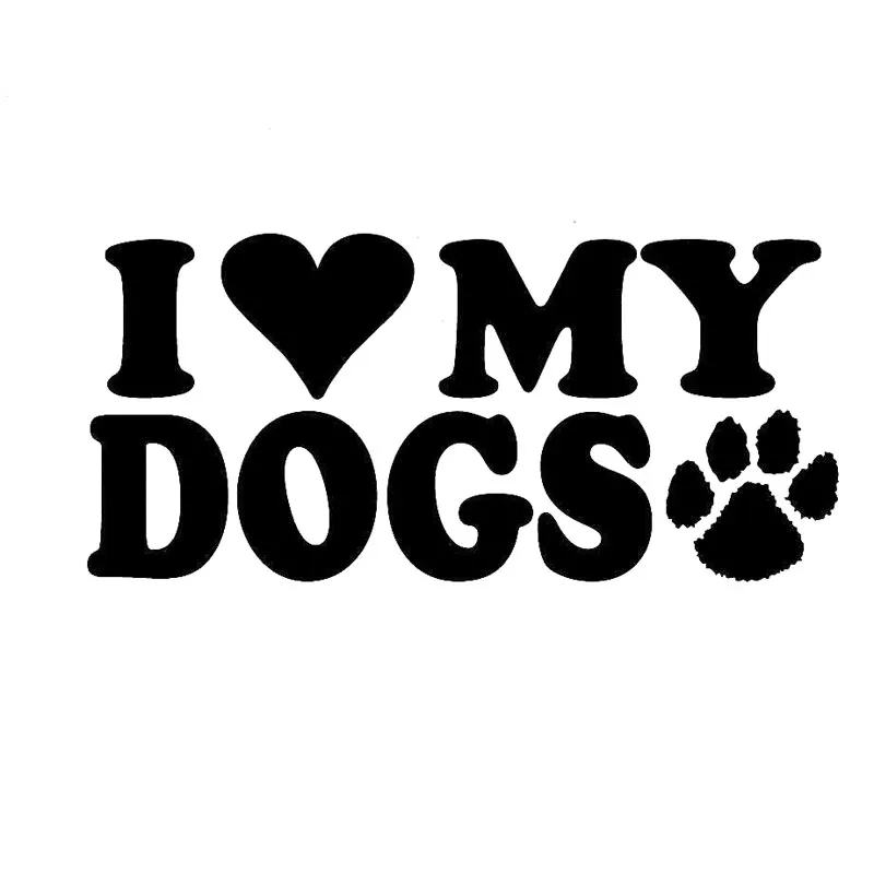 17 8 см * 4 I Heart My Dogs Love Paw Puppy светоотражающие автомобильные наклейки украшения для