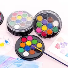 Профессиональные 12/24 цветов, твердые акварельные краски в наборе, Водные краски для путешествий, пигментные краски, товары для рукоделия