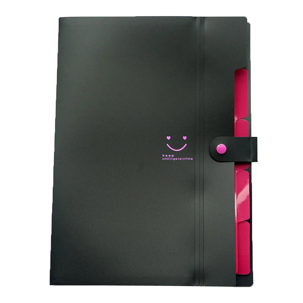 

New A4 Paper Expanding File Folder Pockets Accordion Document Organizer ,Black