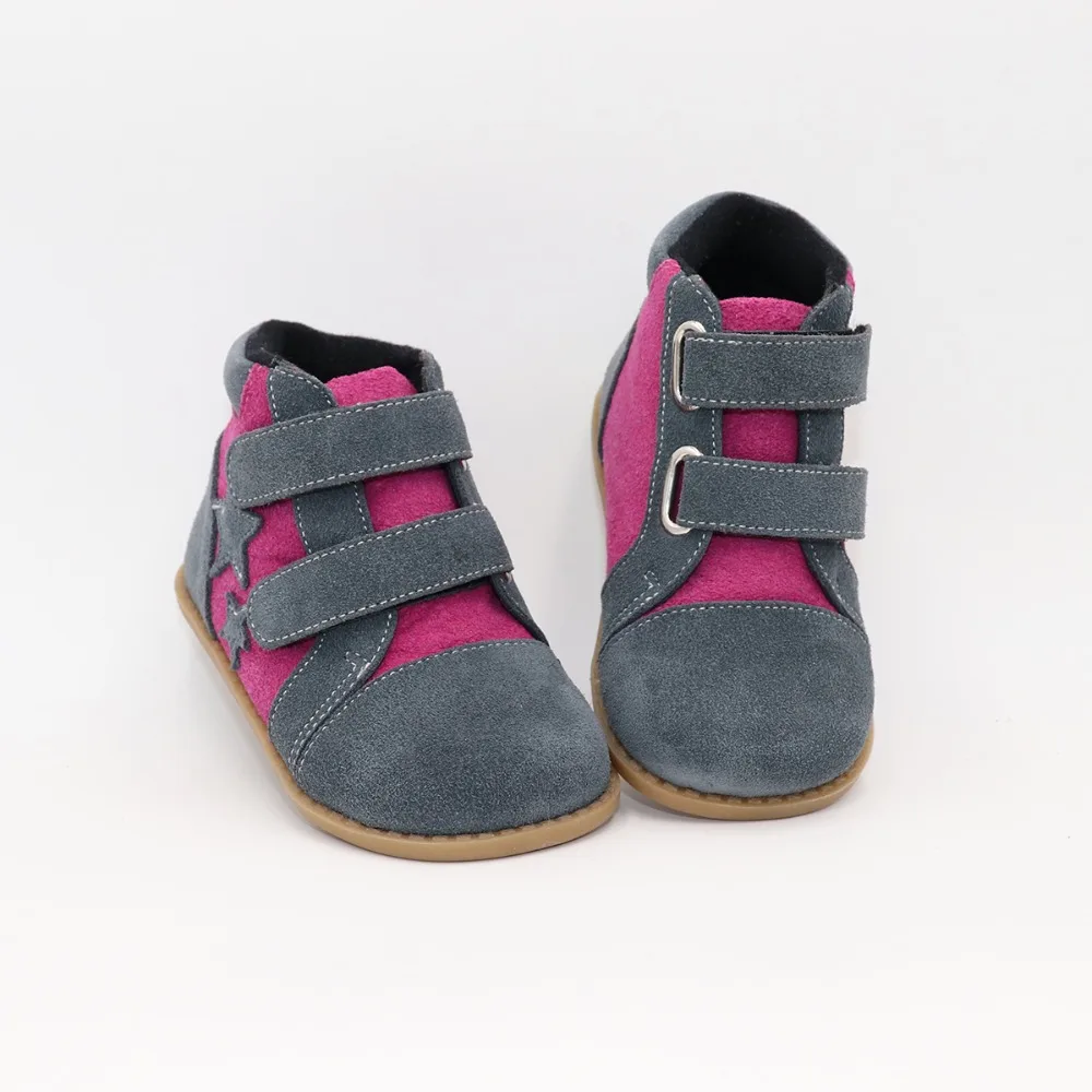 Tipsietoes New Winter Children Shoes Barefoot Leather Martin Star Boots Kids Snow Girls Boys Rubber Fashion Sneakers Bota