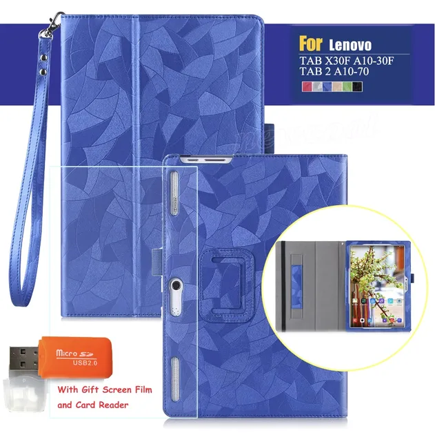 Best Offers TAB3-X70F Leather Case Flip Cover For Lenovo Tab 2 Tab2 A10-30F A10-70 A10-30 X30 x30f Tablet Case for tab3 10 TB3-X70L TAB-X103