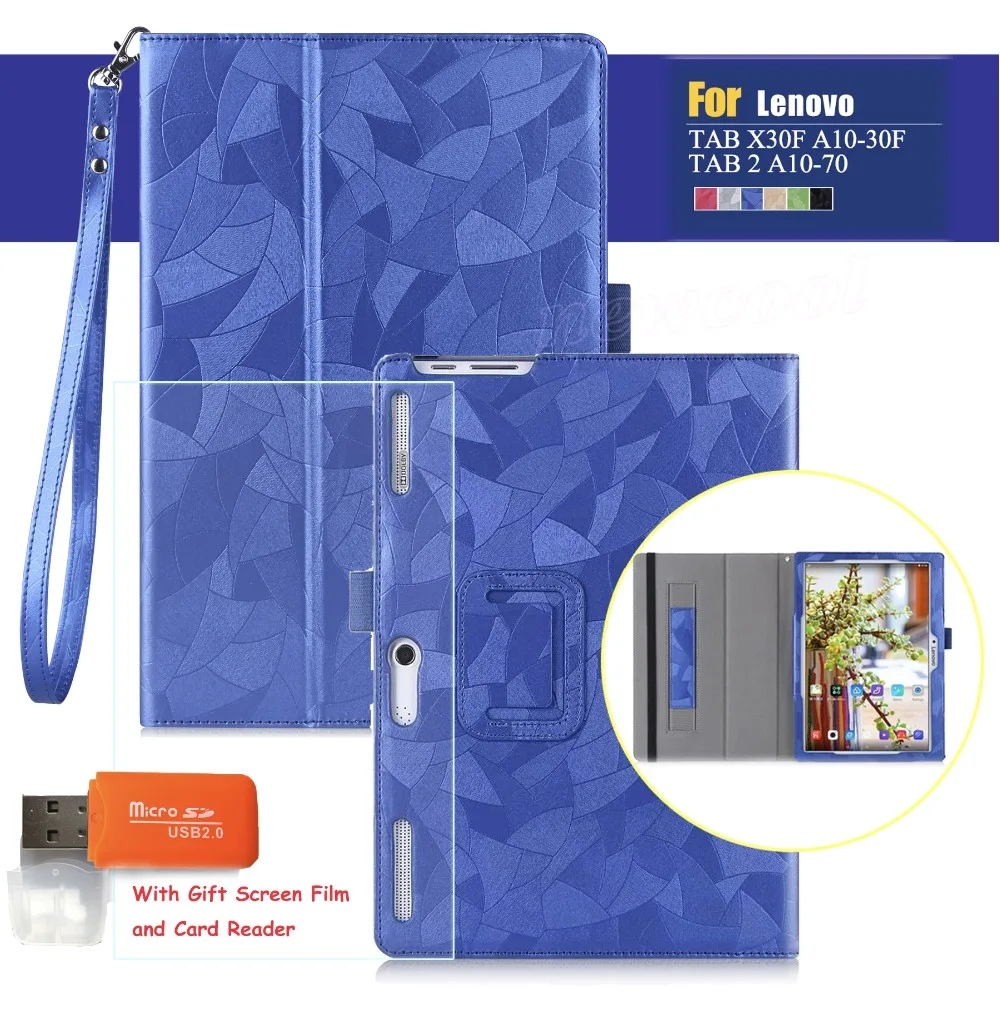 TAB3 X70F кожаный чехол откидная крышка для lenovo Tab 2 Tab2 A10 30F 70 30 X30 x30f Tablet tab3 10 TB3 X70L TAB