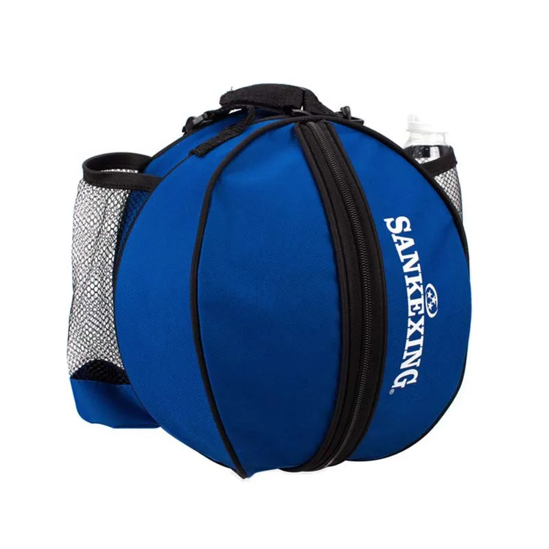 Портативные спортивные сумки Футбольная сумка нейлоновая тренировочное Оборудование Аксессуары Детская волейбольная баскетбольная сумка на одно плечо - Цвет: Синий
