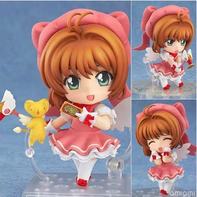 

Free Shipping Cute 4" Nendoroid Card Captor Cardcaptor Sakura Boxed 10cm PVC Action Figure Set Model Collection Toy Gift #400