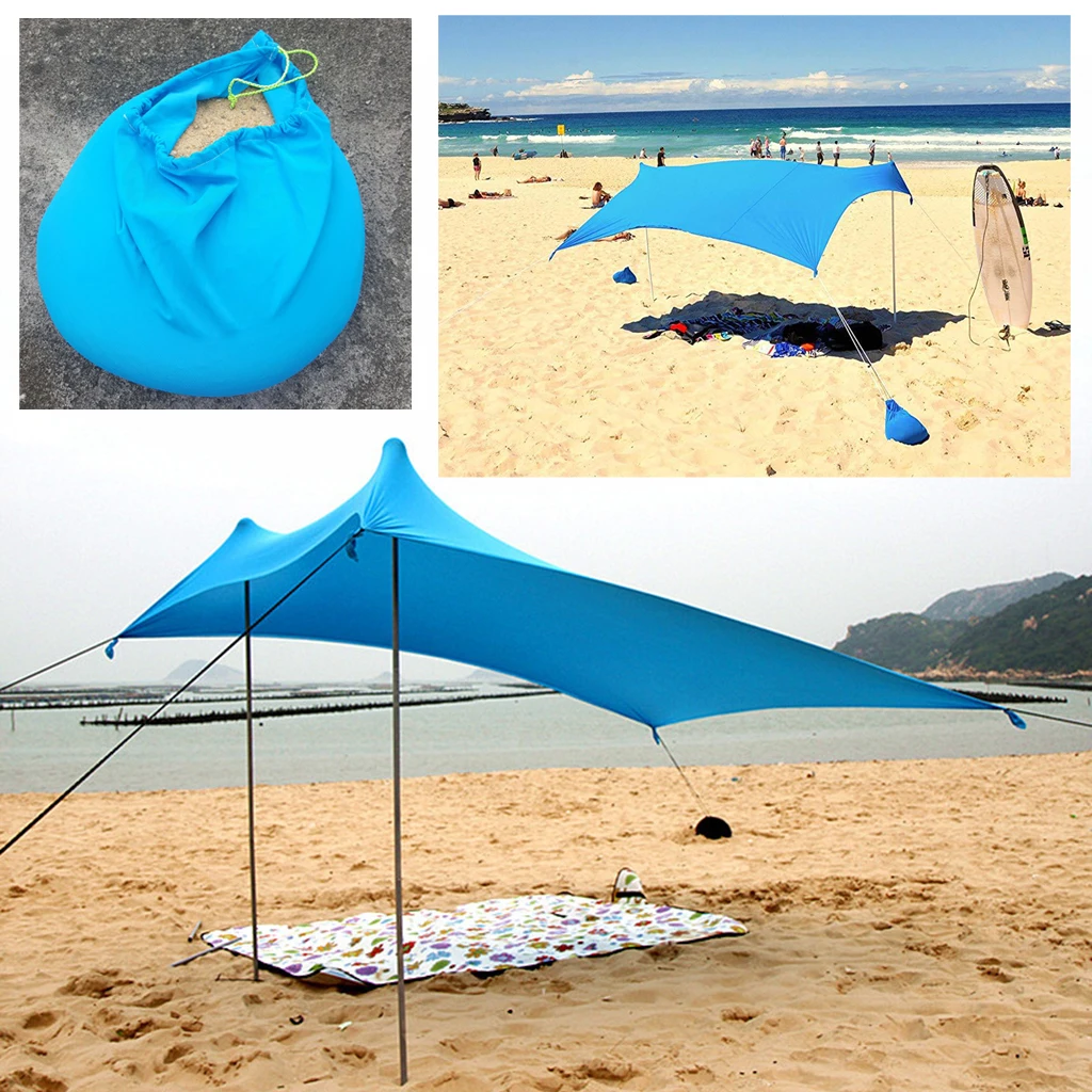 UPF AKASO Tents Beach with Sand Anchor Portable Canopy Sun Shelter Waterproof