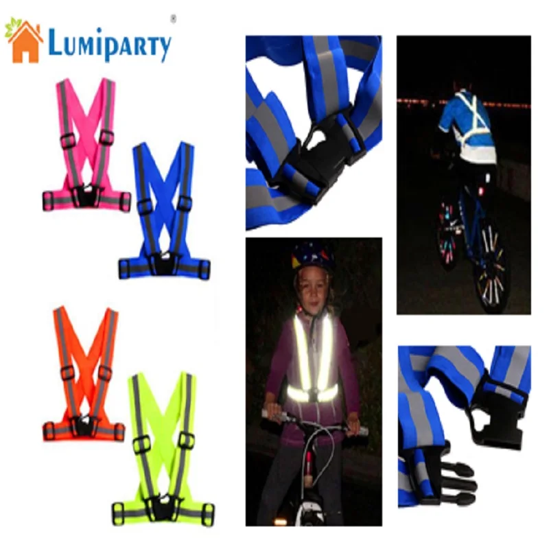 

Mounchain Unisex multipurpose visibility reflective LED Flash Bike adjustable vest running cycling reflective vest safety vests