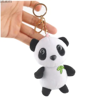 

1pcs Cute Panda plush Keychain Pendants Plush Stuffed Key Rings Holder For Women Bag Ornament Accessories Gift toy DropShipping