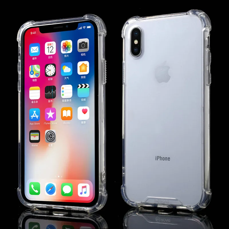 For Iphone X Case Original Roar Korea Shockproof Clear Acrylic Back