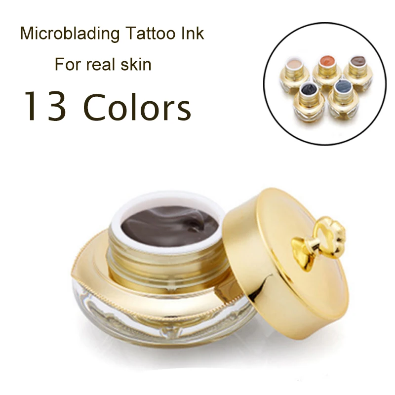 

Microblading Pigment Professional Eyebrow Tattoo Ink Set Lip Tattoo Pigment Permanent Makeup Pigment 13 Color Option