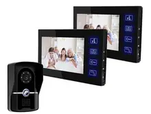 Freeship de Dhl 7 “de Color de Vídeo Portero Automático de La Puerta Sistemas de Intercomunicación de Entrada Teclado Táctil Monitor de Timbre de La Cámara