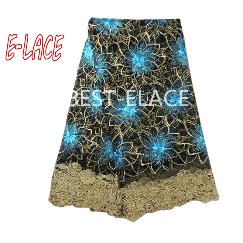 Африканский кружевной ткани 2017 вышитые в нигерийском стиле шнуровка ткань