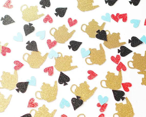 Alice In Wonderland Teacup Glitter Confettis Table Scatter Wedding Alice In Wonderland Teacup Glitter Confettis Table Scatter Wedding