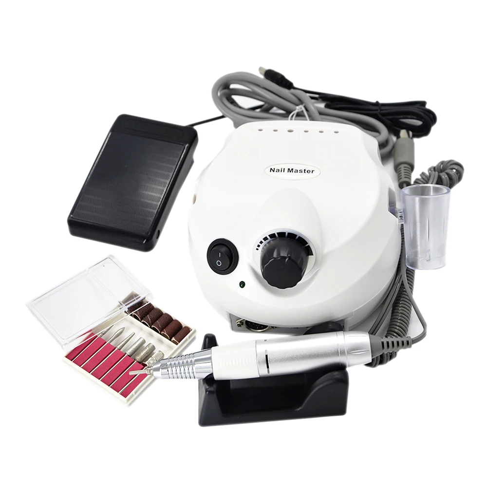 

35000RPM Pro Electric Nail Drill File Bit Machine Manicure With Upgraded Version Silicone Case Anti-scald Handle Manicure Kit