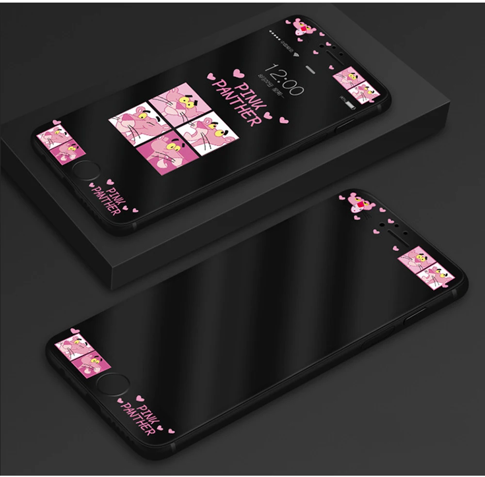 9H-HD-Tempered-Glass-Screen-Protector-For-iPhone-6-6s-Plus-7-Plus-8-Plus-Pink-Panther-Cartoon-Cute-3D-Curved-Soft-Edge-Film-SF48- (14)