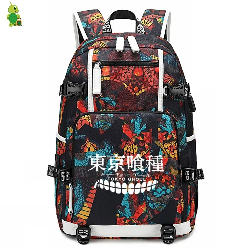 Anime Tokyo Ghoul Backpack School Bags for Teenage Girls Boys Large Capacity Laptop Backpack Fashion Travel Bags Casual Rucksack - Color: 7