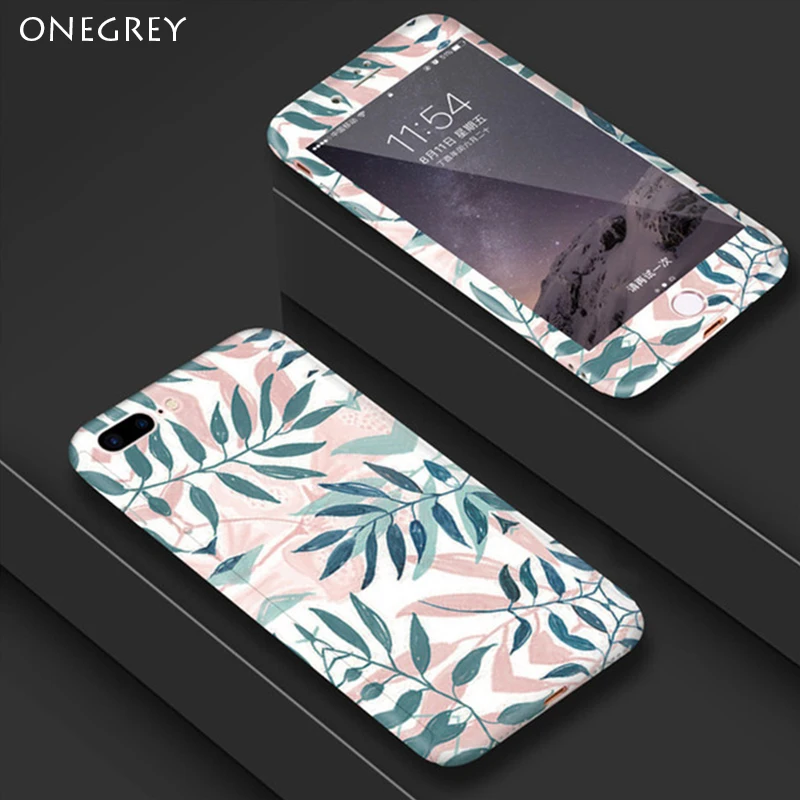 360 Degrees Full Body Coverage Hard Phone Case For iPhone X XR XS MAX 6S 7 8 7Plus 5 5S SE Cases Protection Cover Tempered Glass |