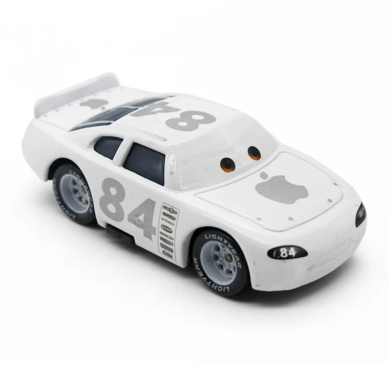Disney Pixar Cars White Apple Mack Racer's Truck & Apple Icar Toy Car 1:55 New 